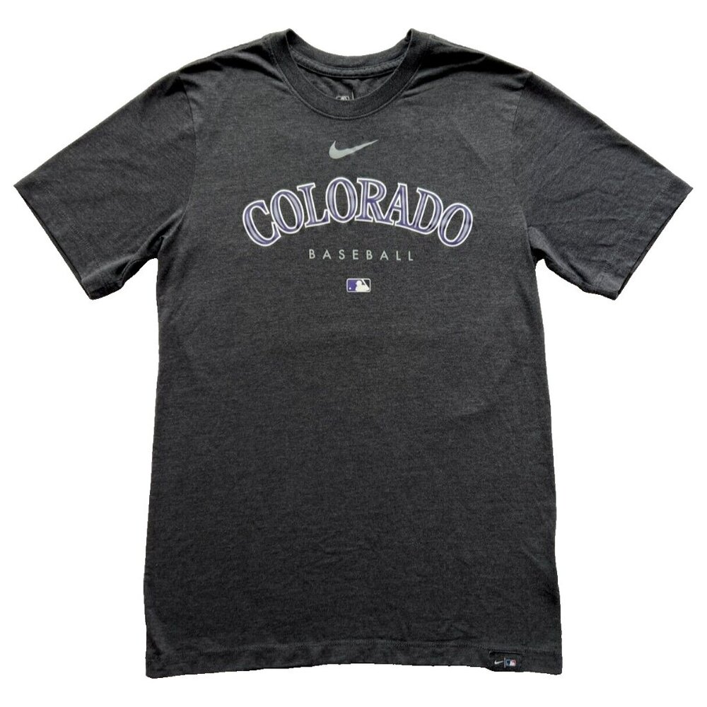 Nike Colorado Rockies MLB Baseball State Team T Shirt Dark Gray size Small